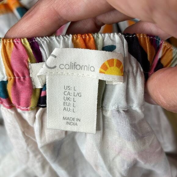 C&C California Lemon Print Mini Skirt – Size Large - Picture 10 of 11